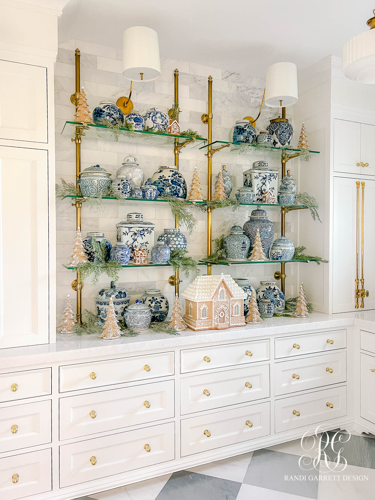 Ginger Jars and Gingerbread Christmas Butler's Pantry