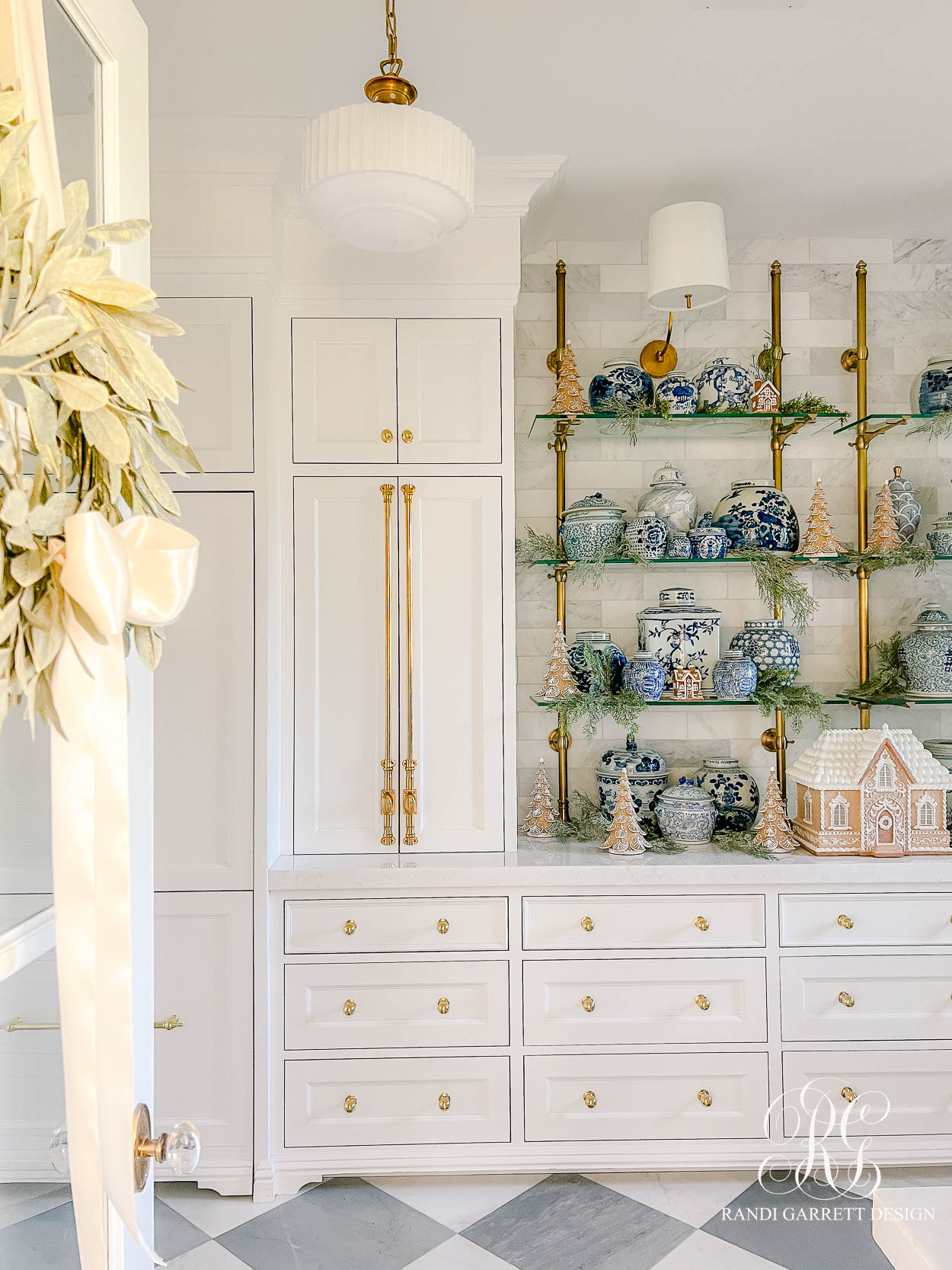 Ginger Jars and Gingerbread Christmas Butler's Pantry