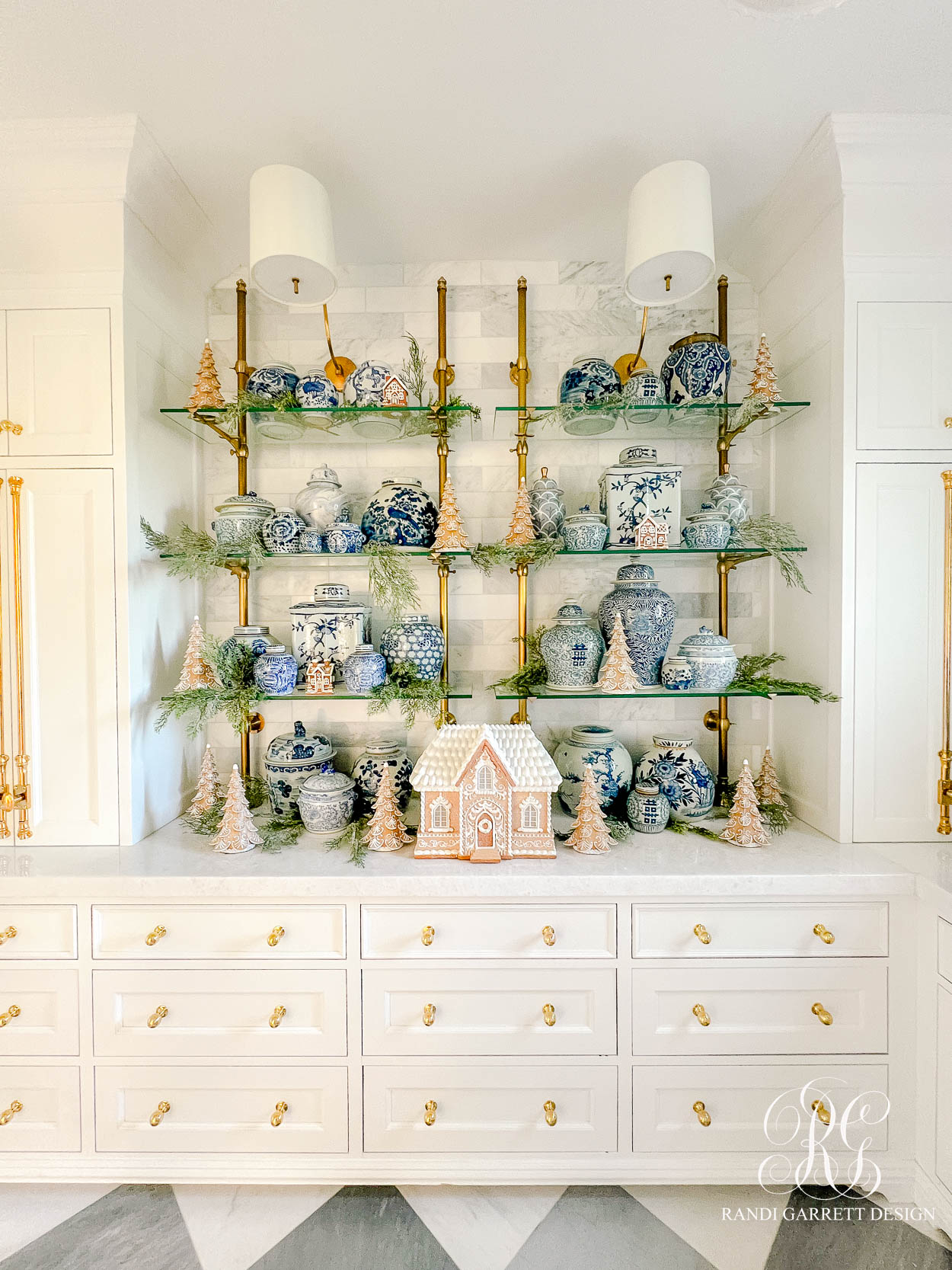 Ginger Jars and Gingerbread Christmas Butler's Pantry