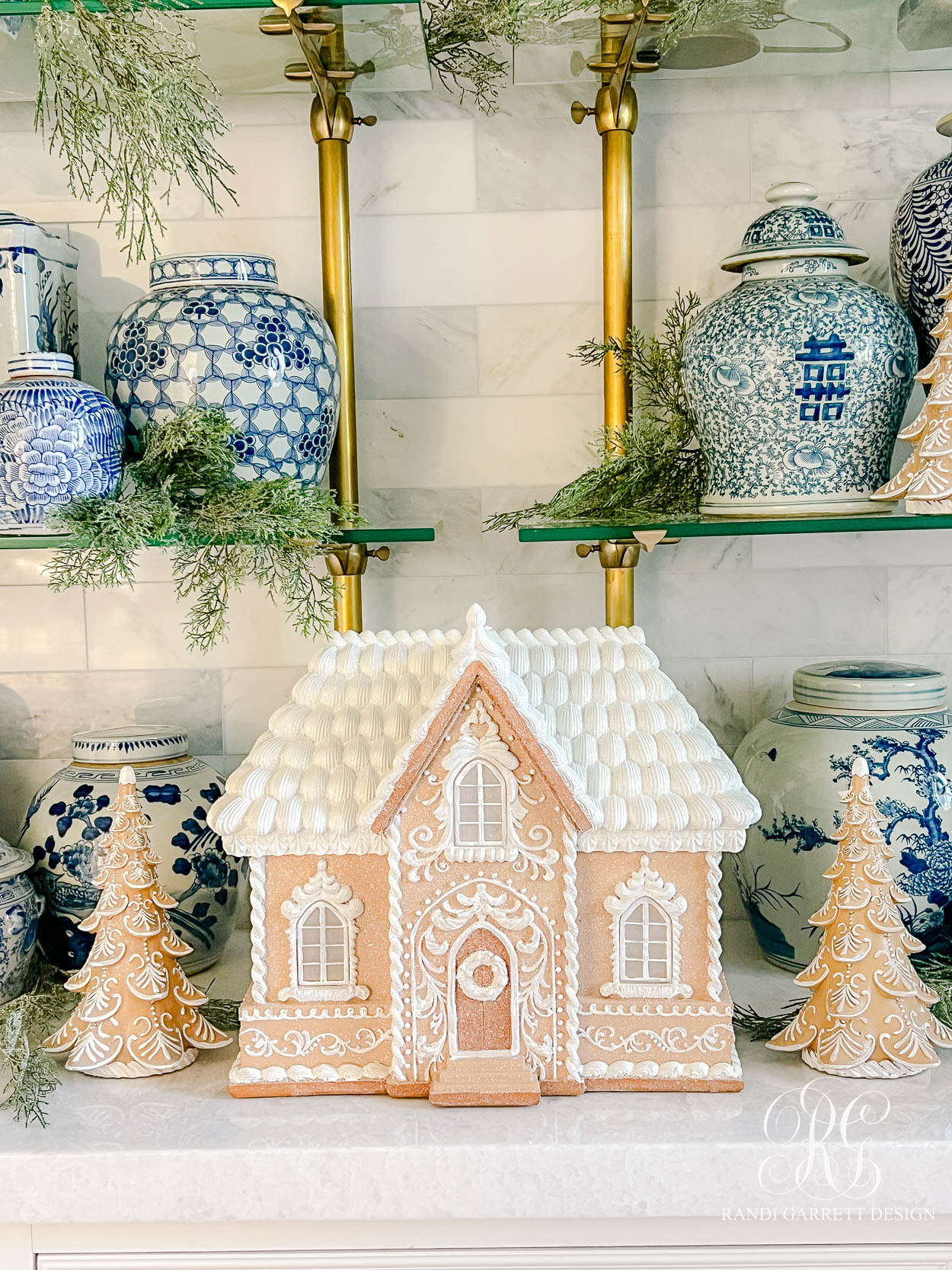 Ginger Jars and Gingerbread Christmas Butler's Pantry