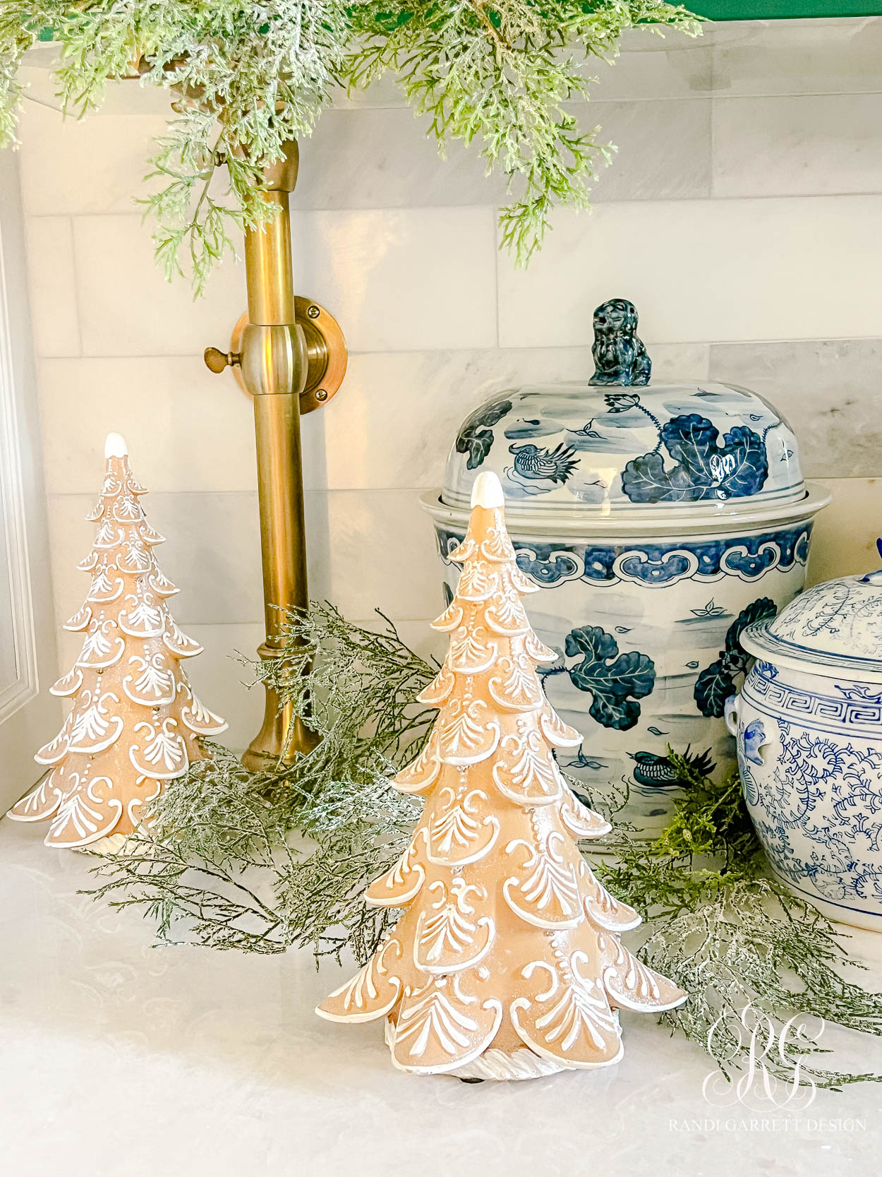 Ginger Jars and Gingerbread Christmas Butler's Pantry