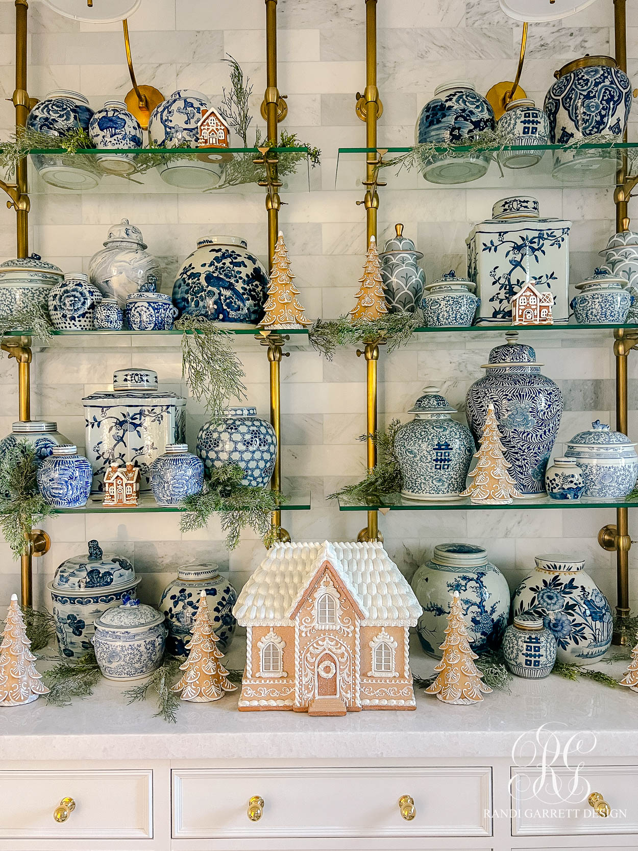 Ginger Jars and Gingerbread Christmas Butler's Pantry