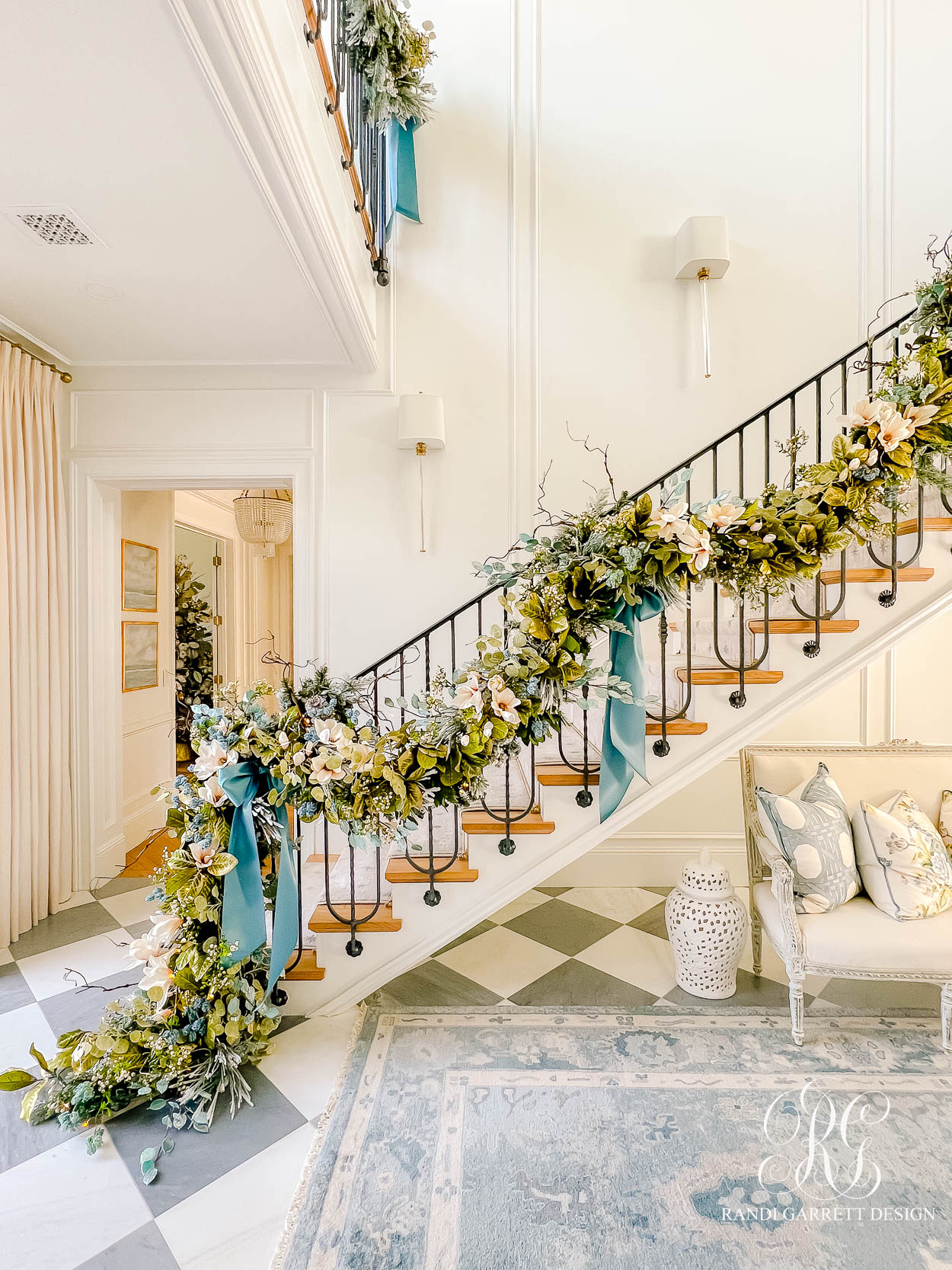 A Chinoiserie Christmas Welcome: Our Festive Entryway