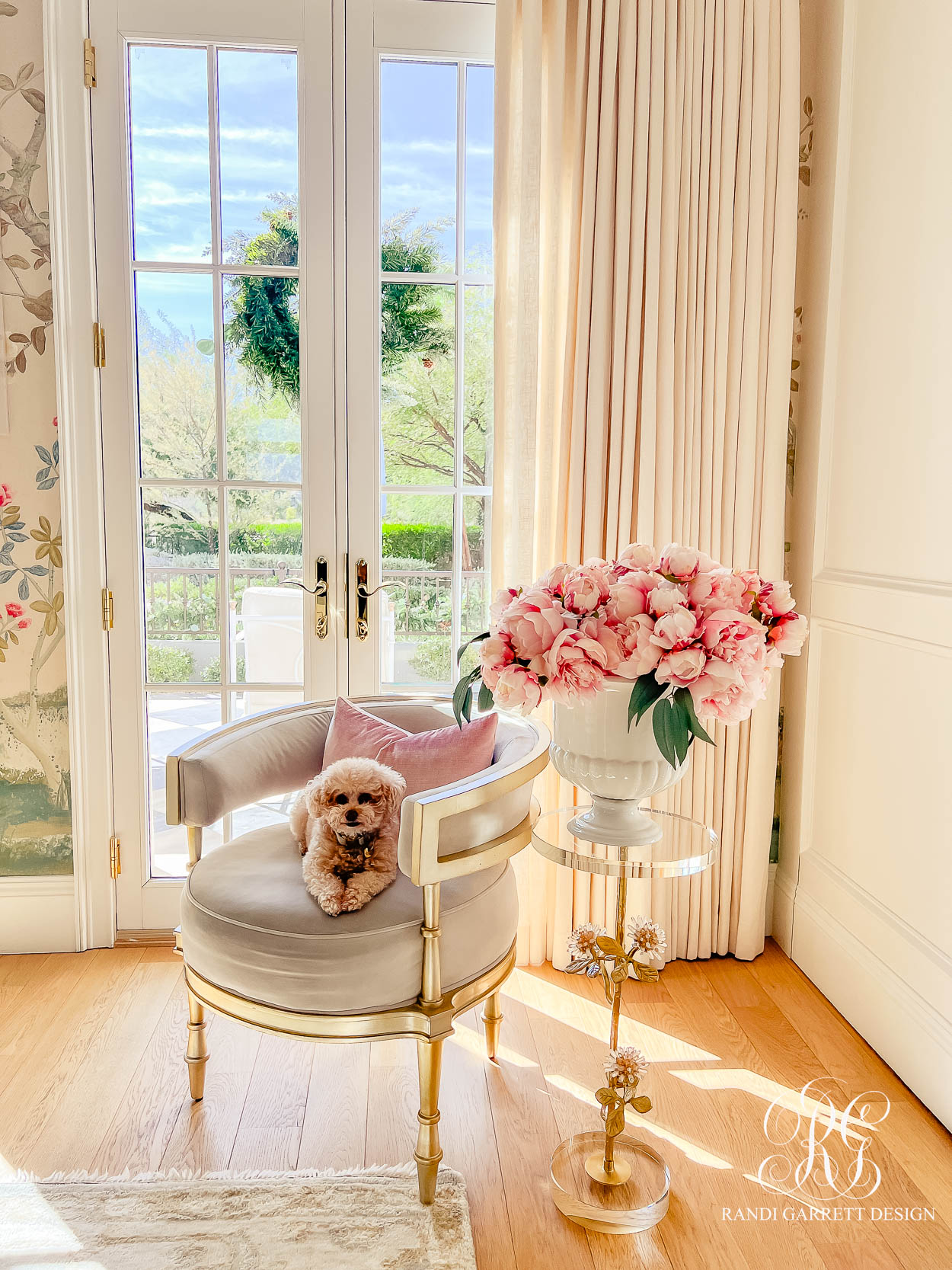 Cozy Chinoiserie Inspired Christmas Home Office