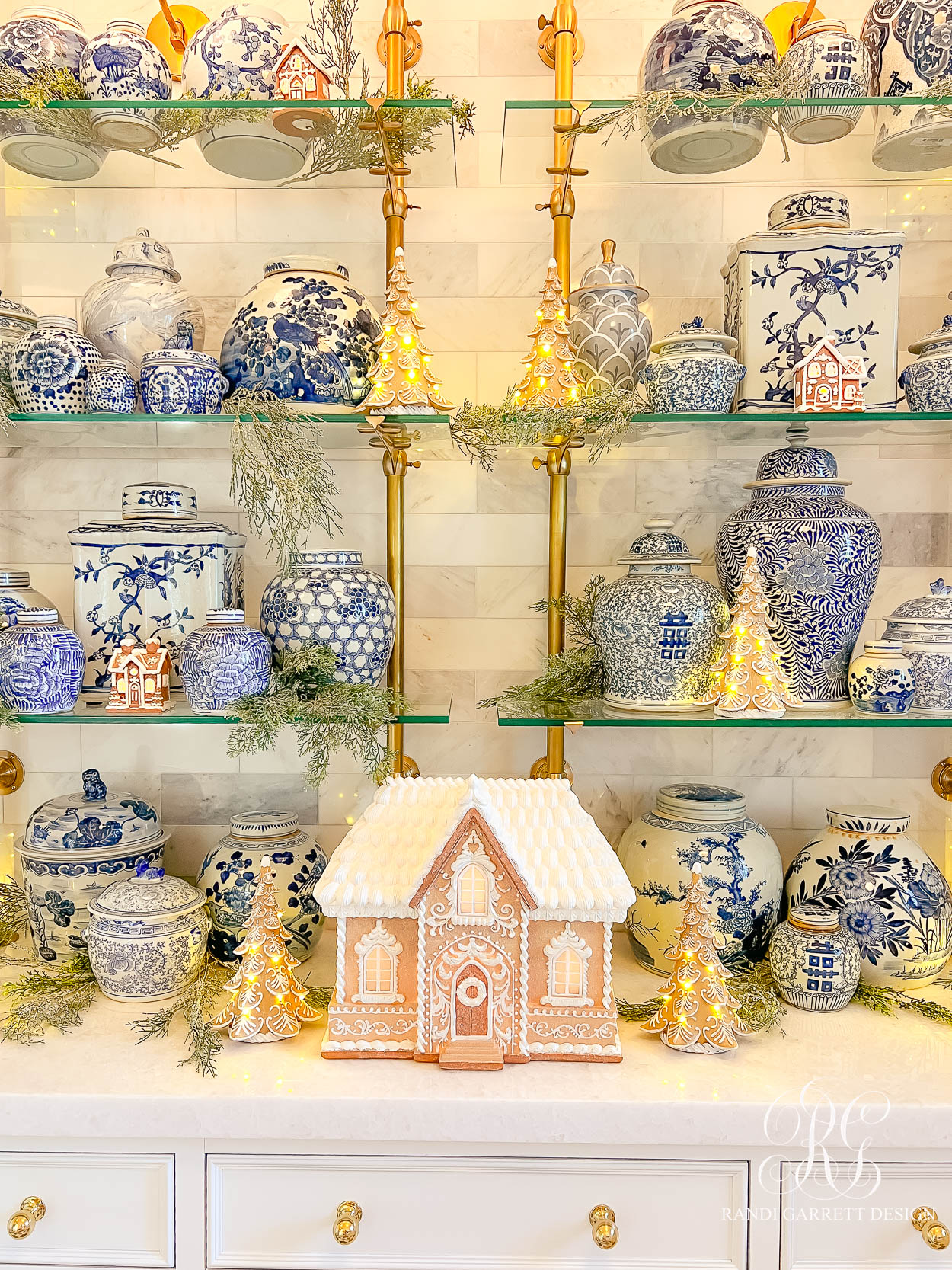 Ginger Jars and Gingerbread Christmas Butler's Pantry