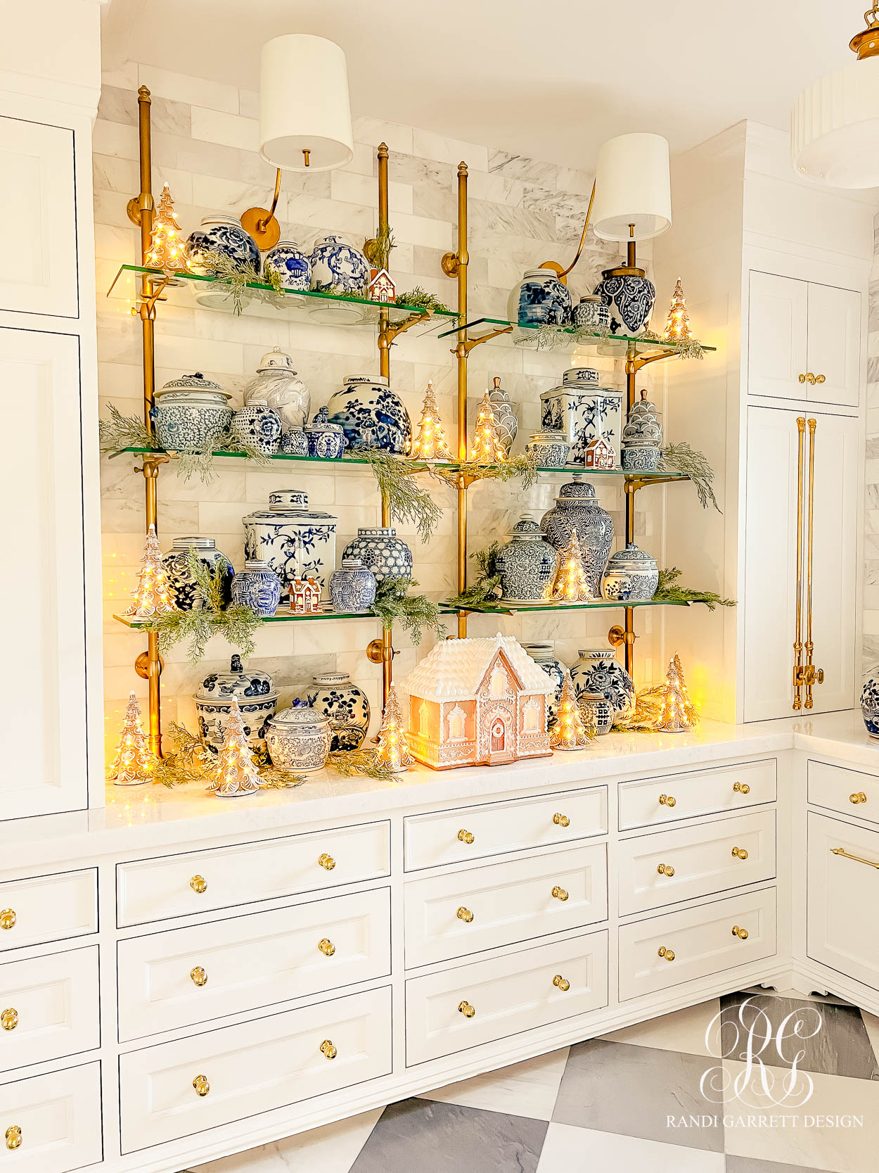 Ginger Jars and Gingerbread Christmas Butler's Pantry