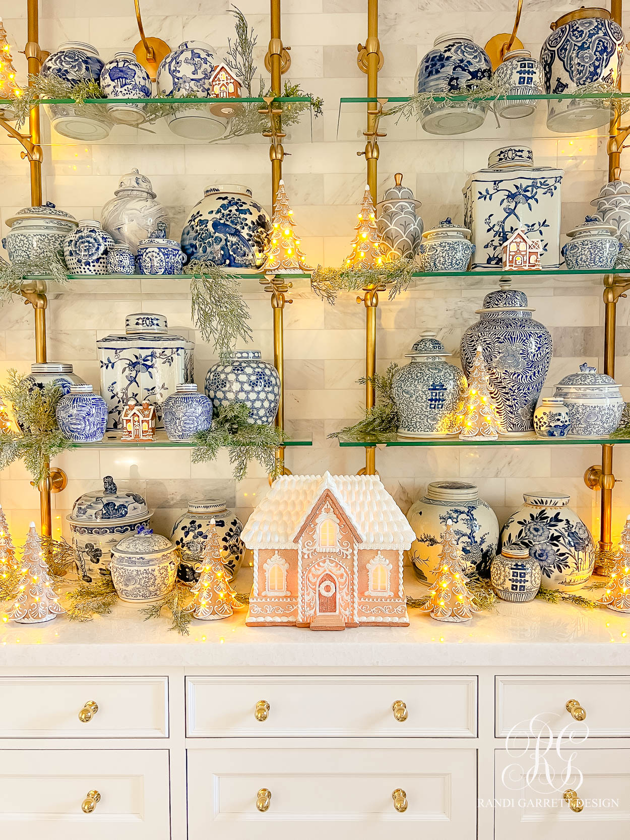 Ginger Jars and Gingerbread Christmas Butler's Pantry