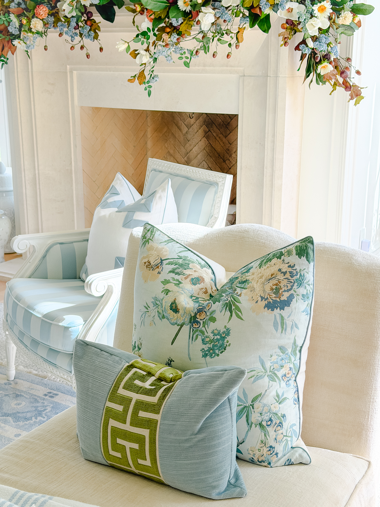 A Soft & Elegant Fall Family Room