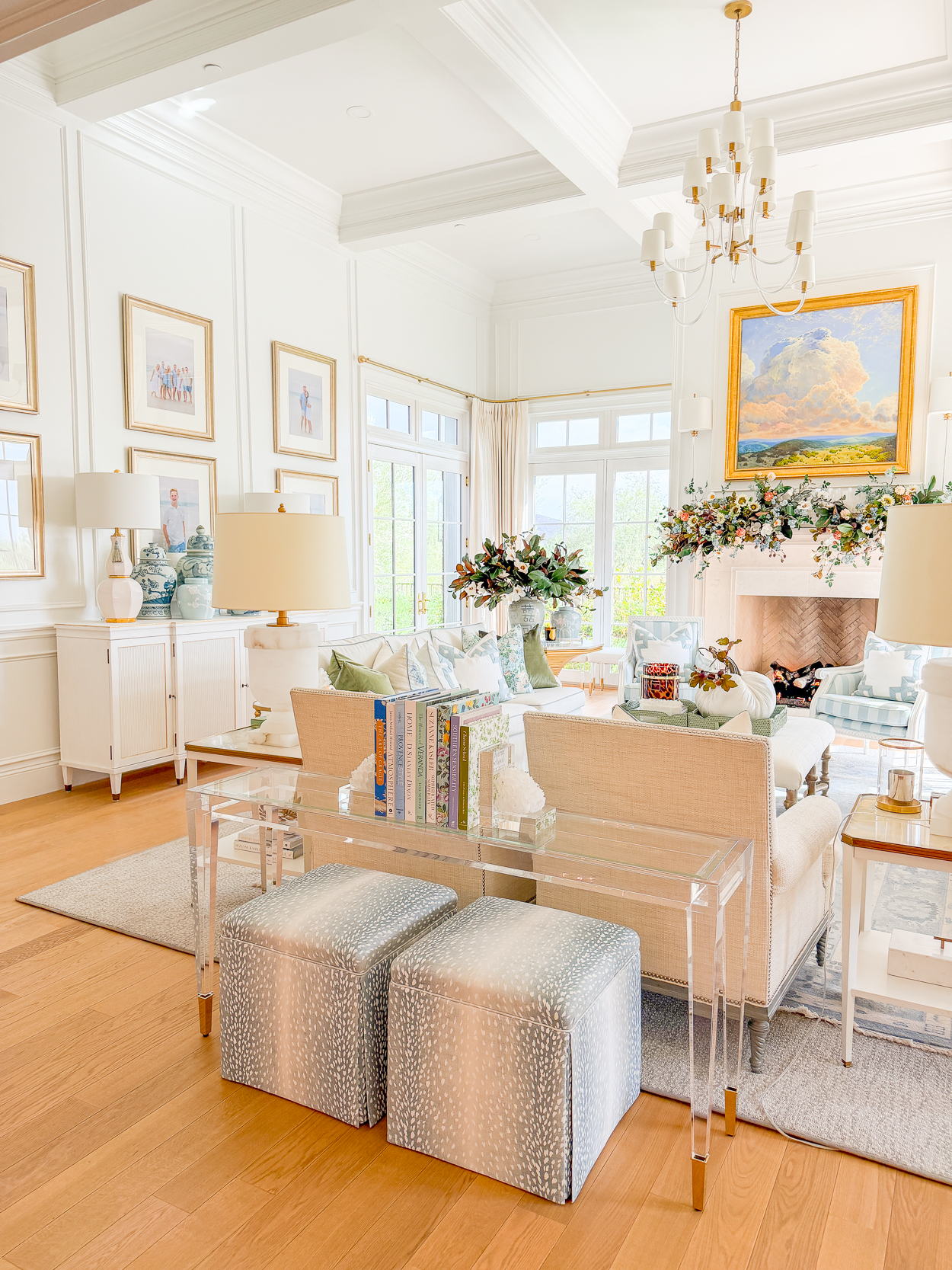 A Soft & Elegant Fall Family Room