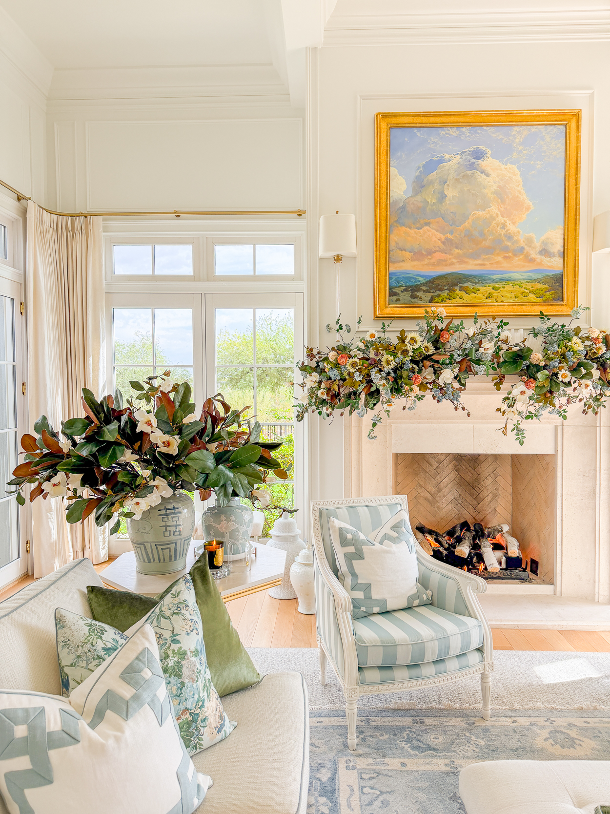 A Soft & Elegant Fall Family Room