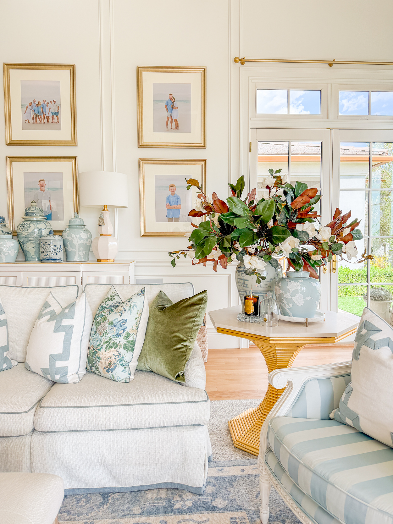 A Soft & Elegant Fall Family Room