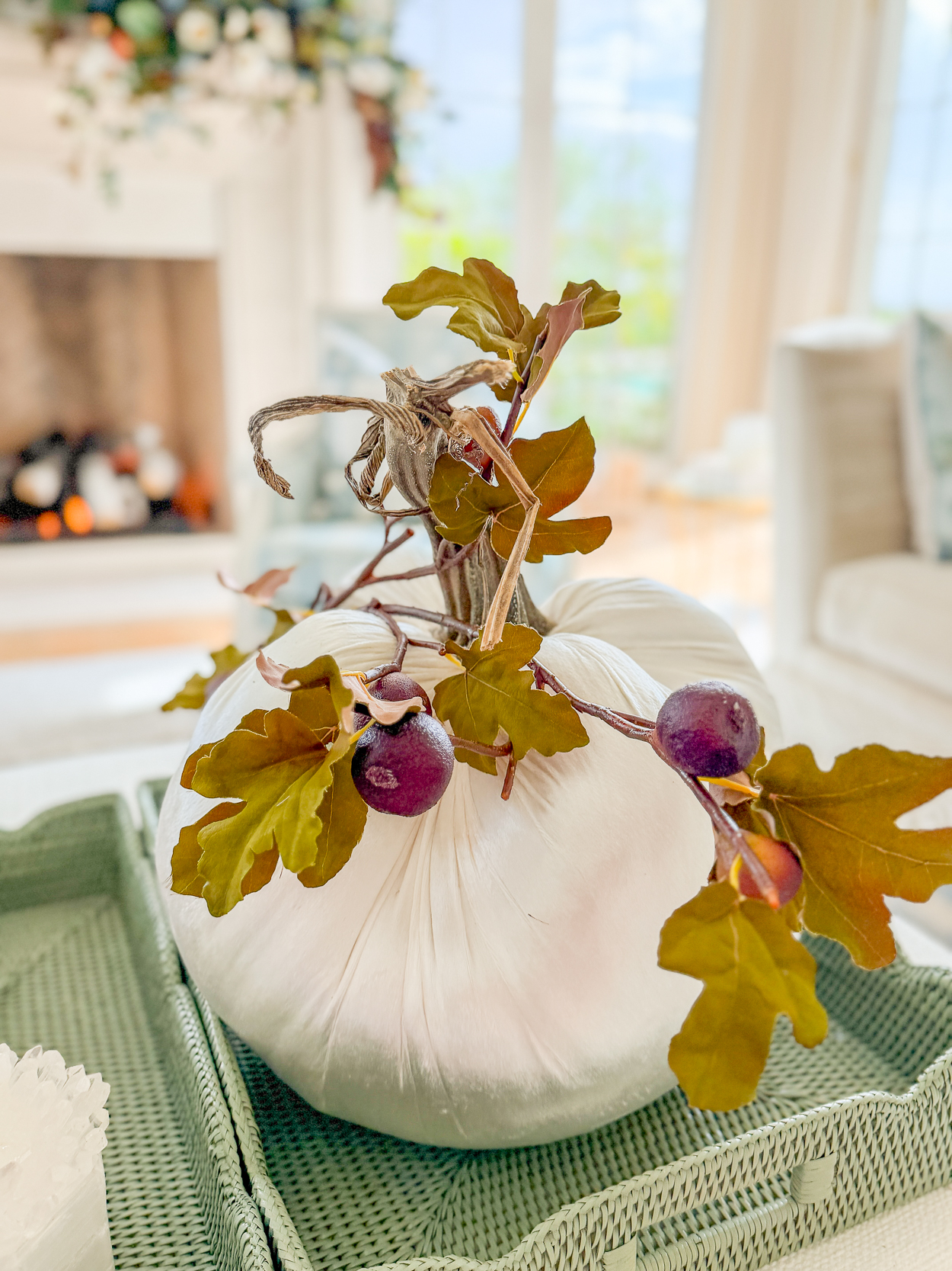 A Soft & Elegant Fall Family Room