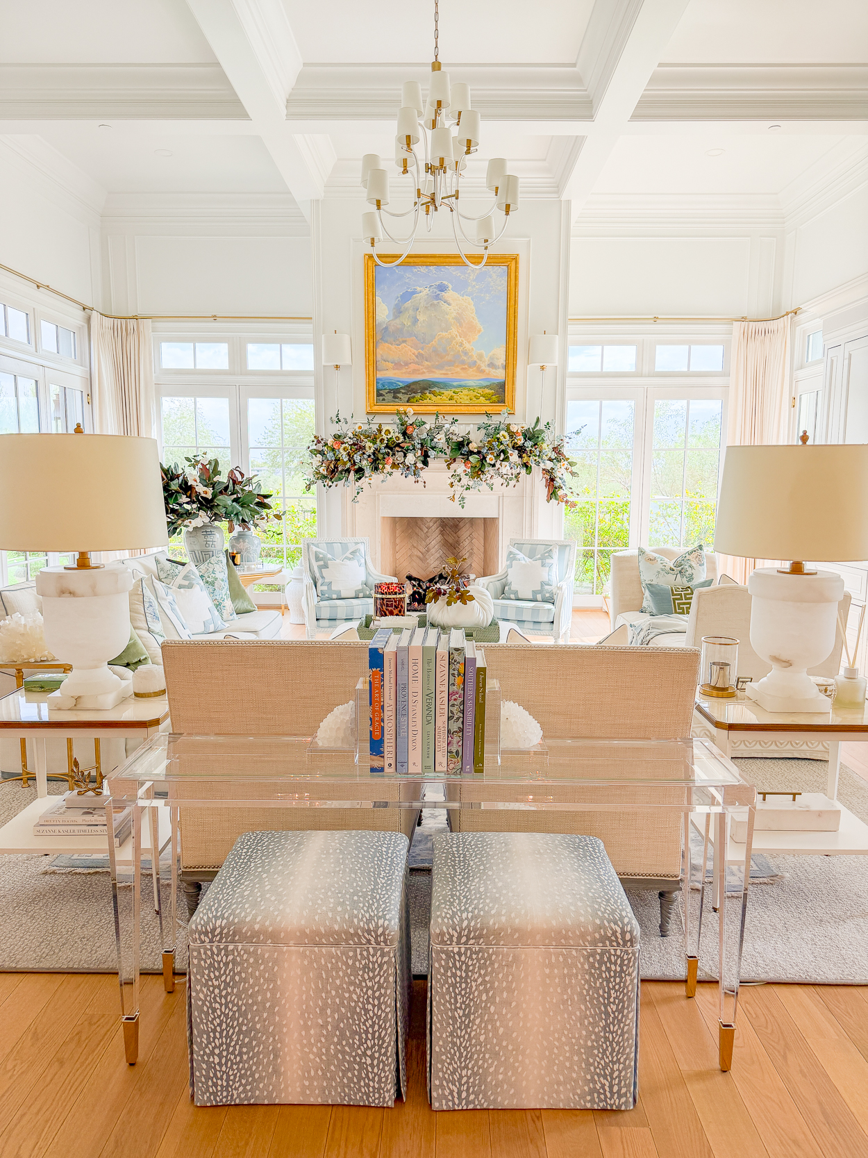 A Soft & Elegant Fall Family Room