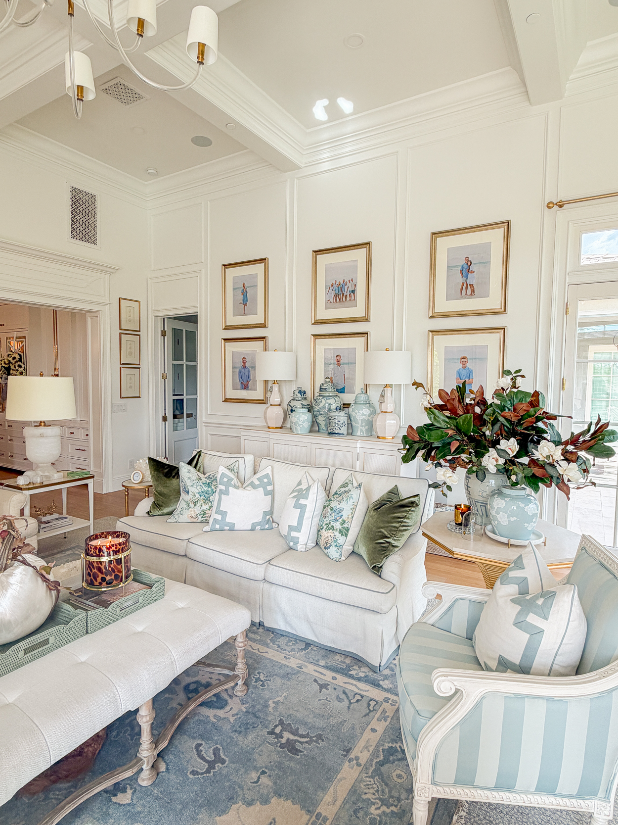 A Soft & Elegant Fall Family Room